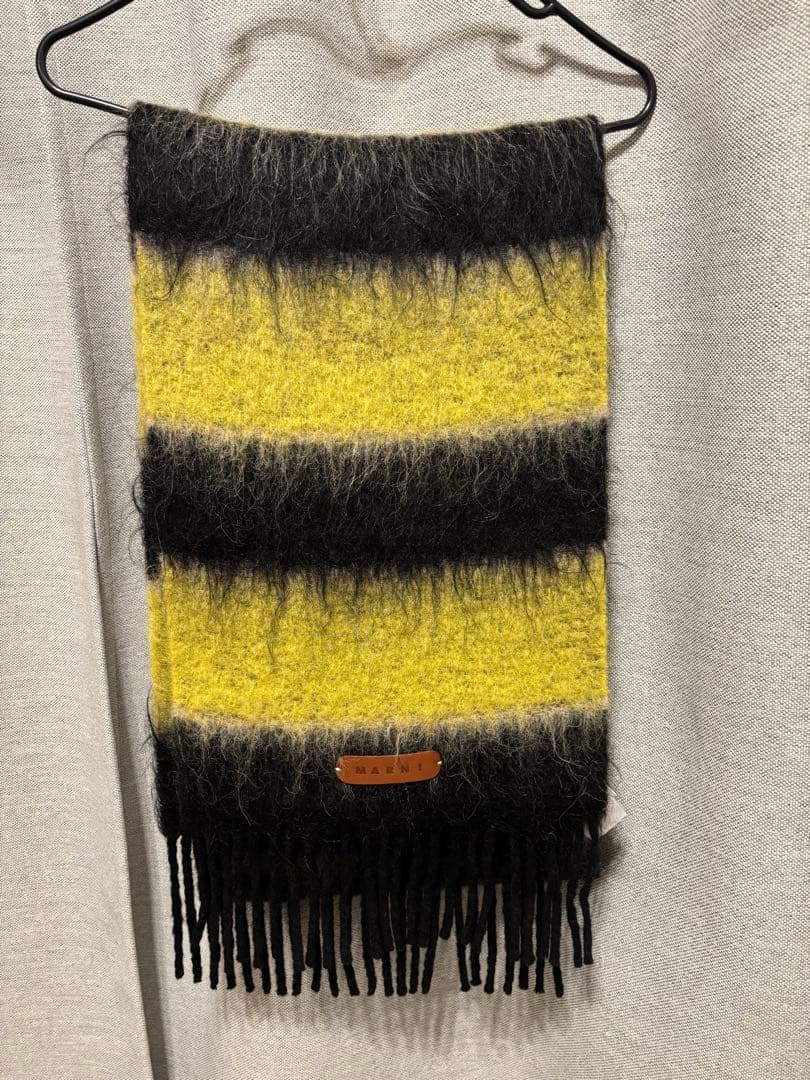 MARNI レザーパッチマフラー