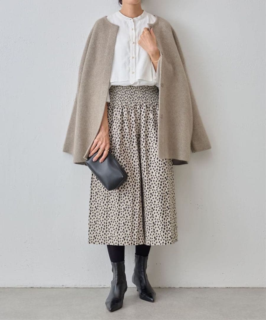 極美品✨ビアズリー 2023AW レオパードジャガードキュロットパンツ