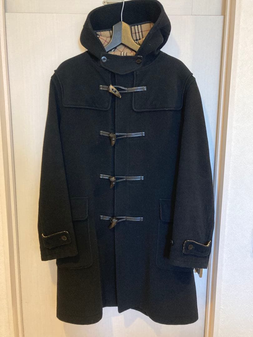 バーバリーブラックレーベル　ダッフルコート 黒色　サイズL