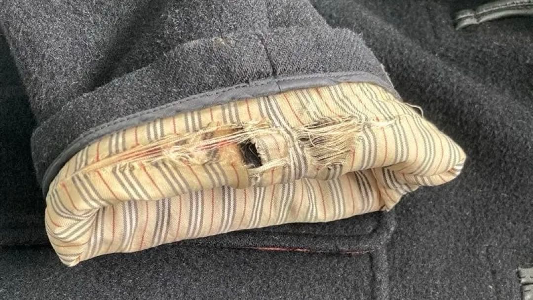 バーバリーブラックレーベル　ダッフルコート 黒色　サイズL