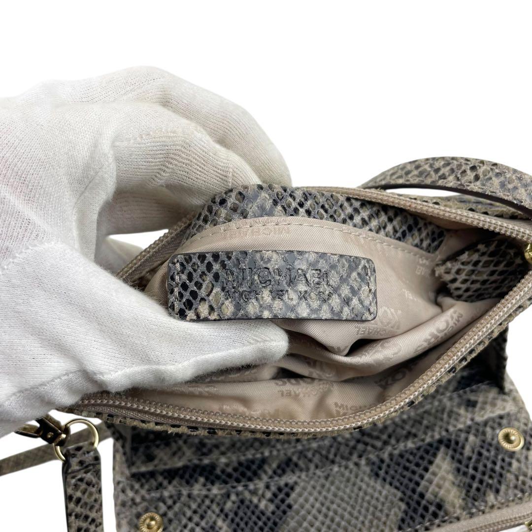✨極美品 マイケルコース MICHAEL KORS パイソン ショルダーバッグ