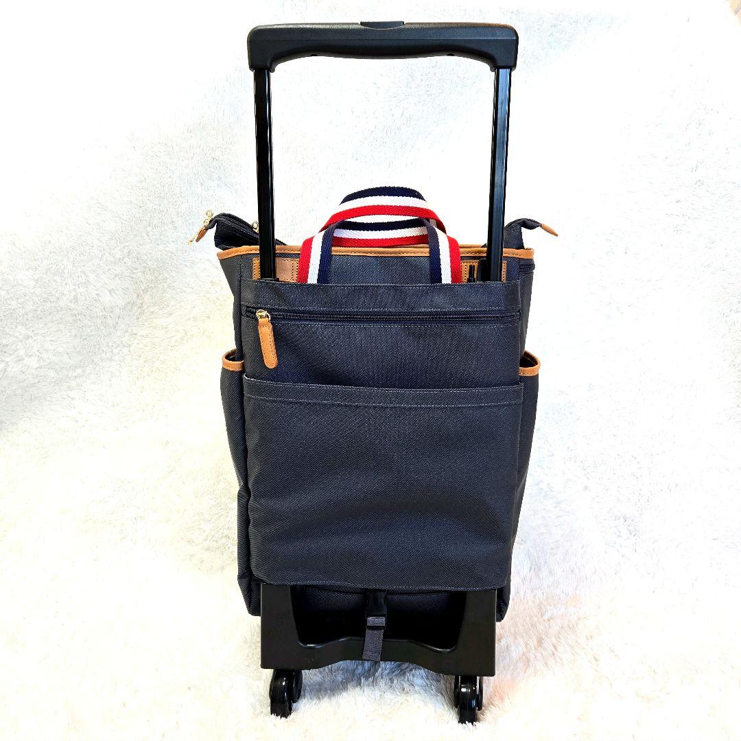 限定値下☆新品 スワニー トリコロール トートキャリーバッグ ネイビー 旅行