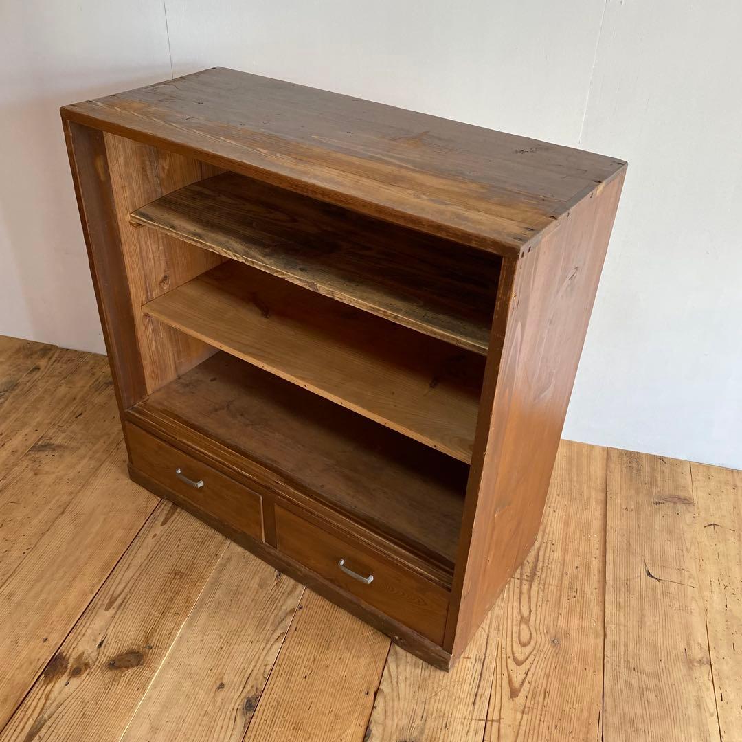 アンティーク オープンラック 木製棚 チェスト 食器棚 本棚 z895