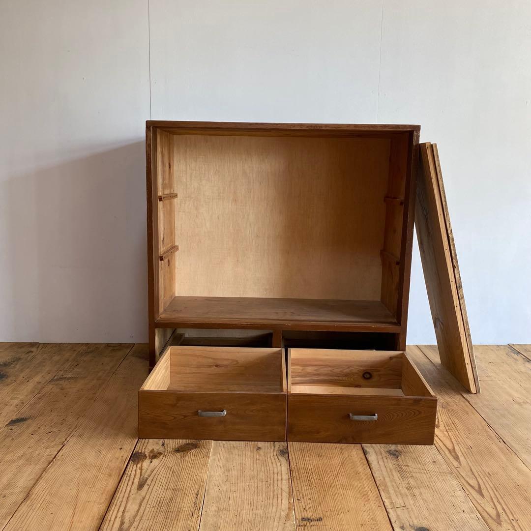 アンティーク オープンラック 木製棚 チェスト 食器棚 本棚 z895