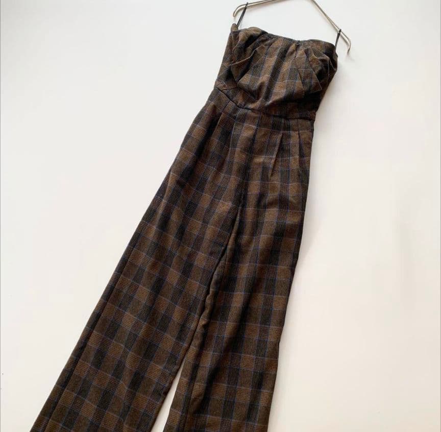 シーニューヨーク ウール サロペット オールインワン チェック