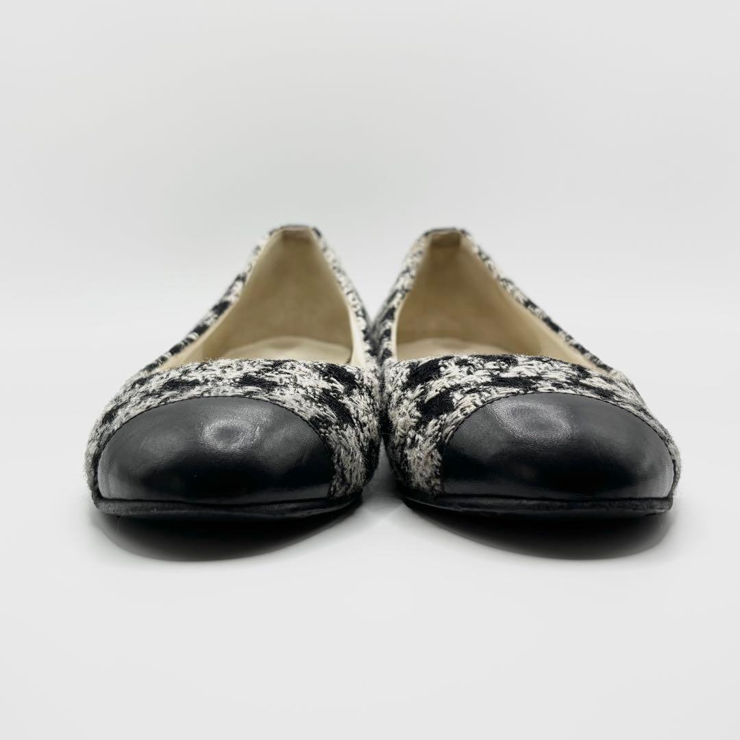 ✨極美品✨CHANEL フラットシューズ　バレリーナ　ココマーク　ツイード　希少