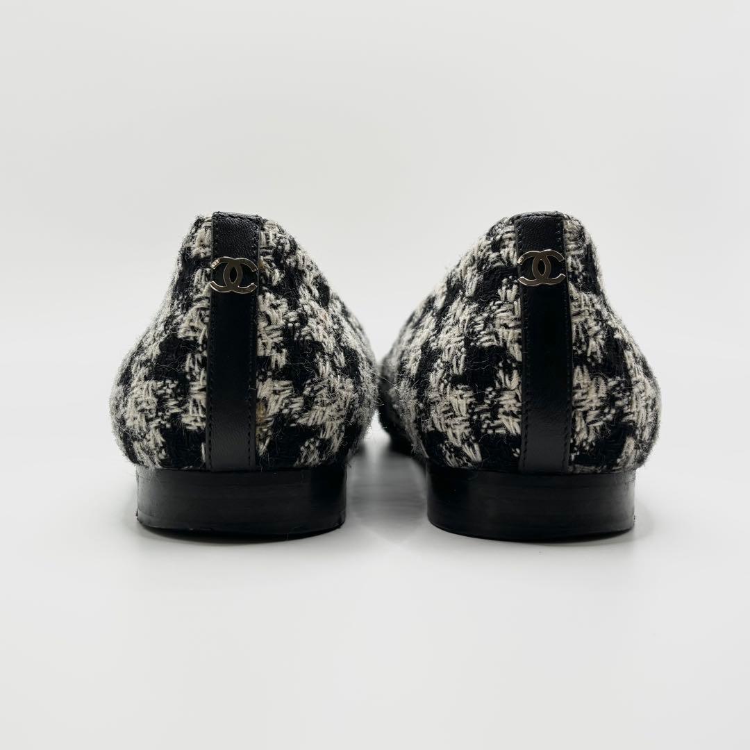 ✨極美品✨CHANEL フラットシューズ　バレリーナ　ココマーク　ツイード　希少