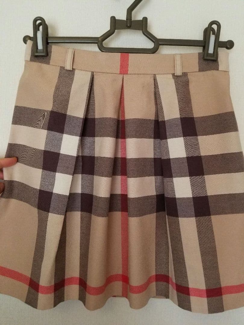 バーバリーキッズスカート 美品 ベージュ ノバチェック150 160