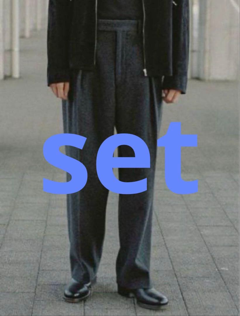 LIDNM WOOL FLEECE TUCK PANTS L リドム　α