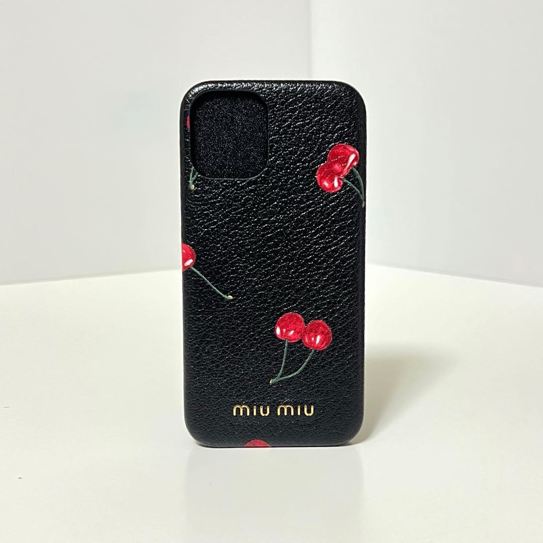 ☆【未使用品】miu miu ミュウミュウ iPhone12 mini ケース