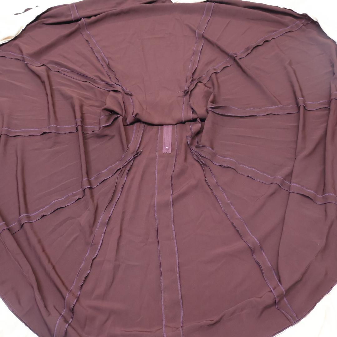 【美品 フラメンコ衣装】ブラウン ファルダ シージョ スカート ボランテ フリル