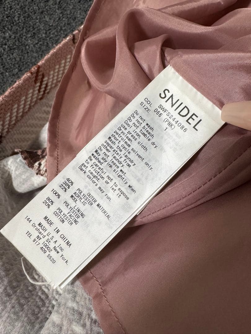 SNIDELロービングチェックミニスカート