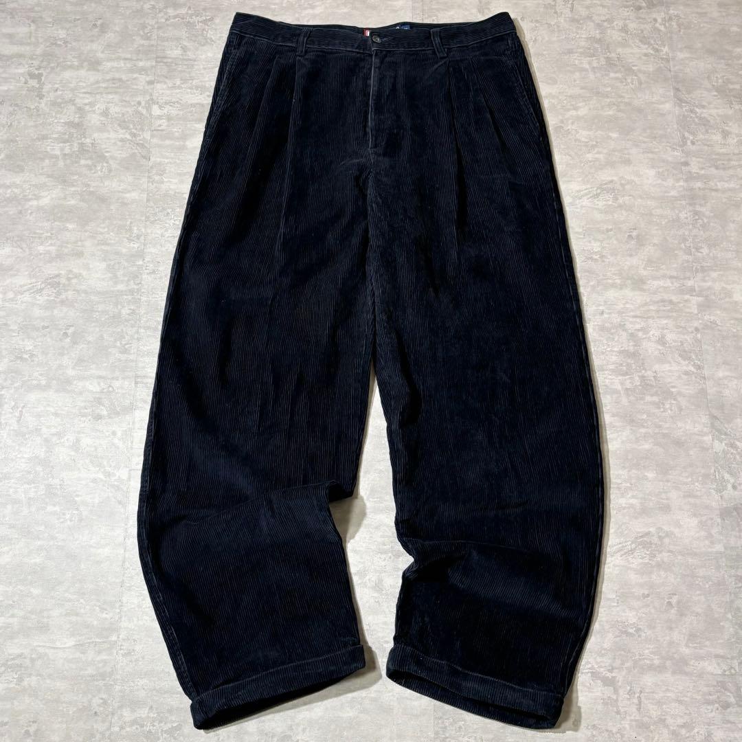 ポ*ゴ様 90s Ralph Lauren 2タック 太畝 コーデュロイ パンツ