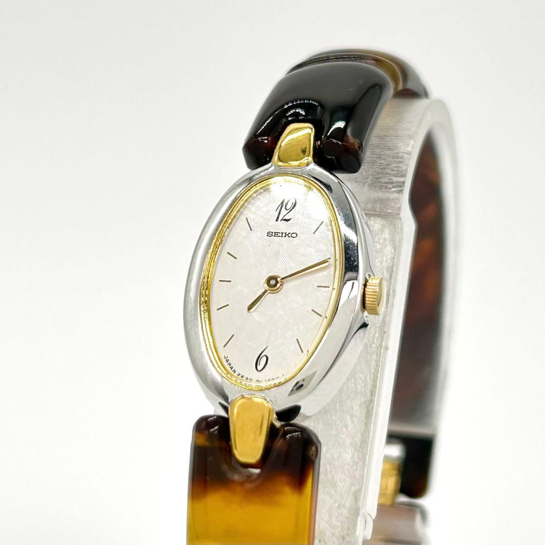 SEIKO セイコー 鼈甲 ヴィンテージ 2E20-5830 クォーツ 腕時計