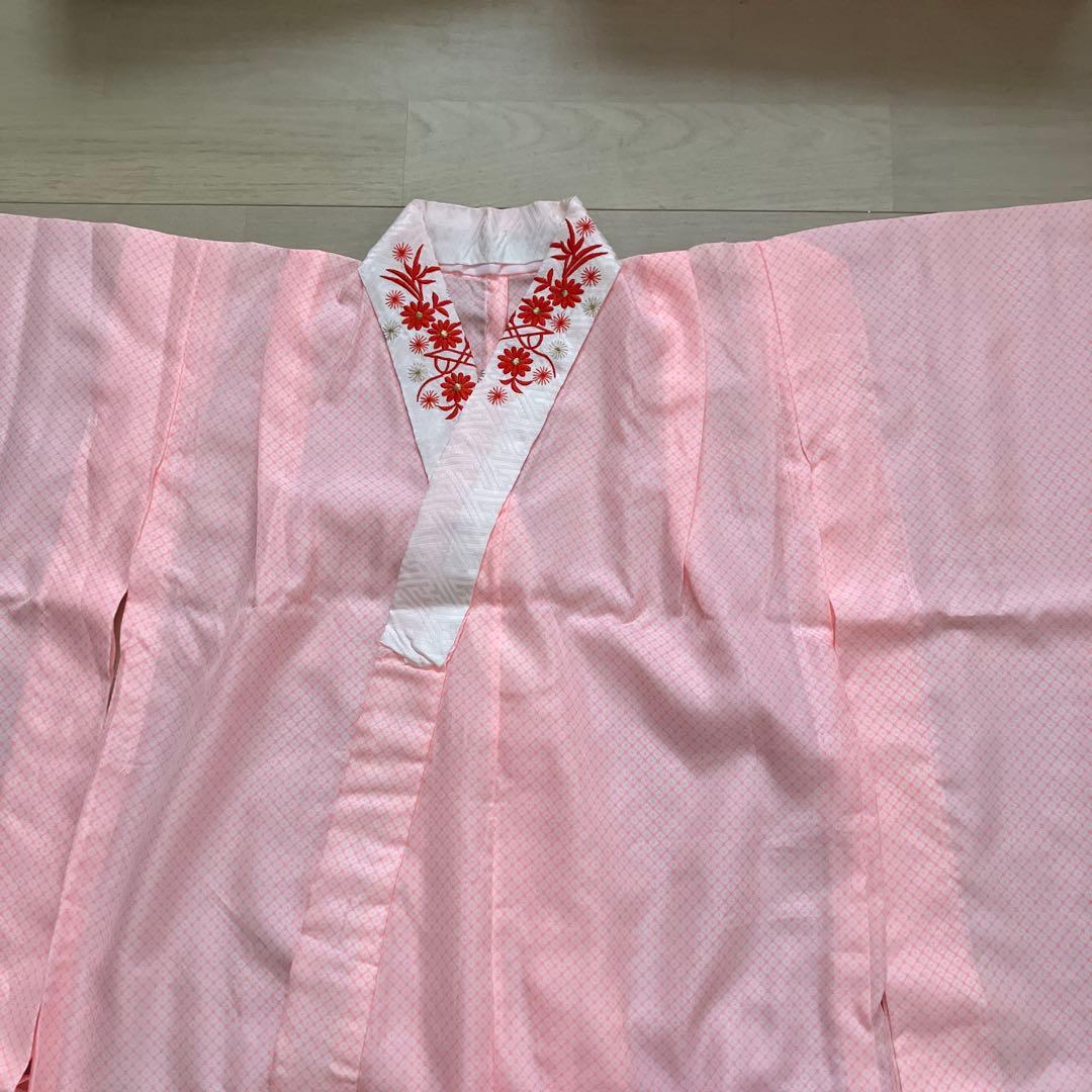 ★底値！百貨店購入7歳七五三フルセット青花柄 着物長襦袢紐小物和装一式セット★