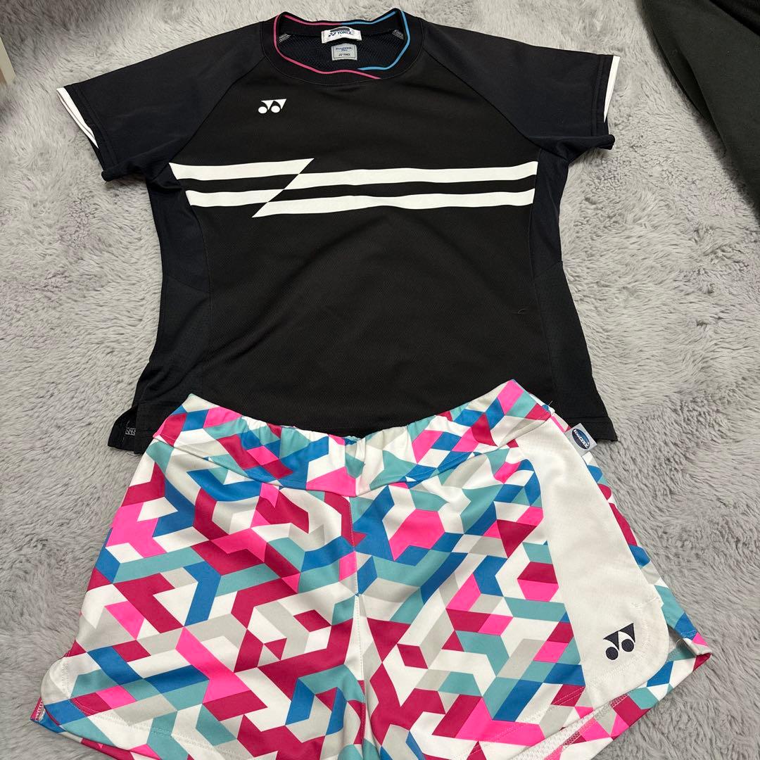 YONEX ゲームシャツレディース Lサイズ 黒/多色