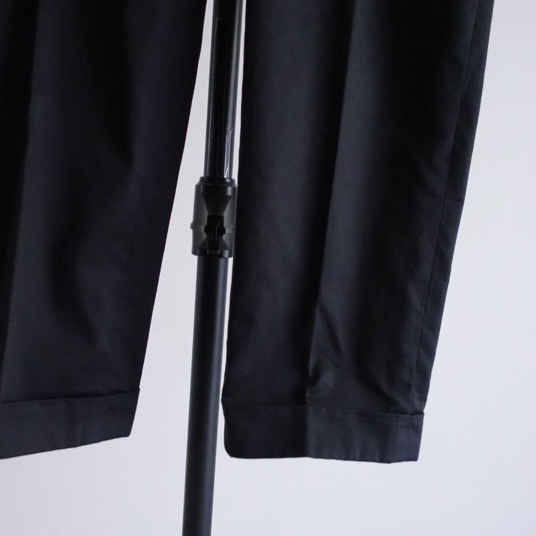 【イタリア製】Brioni コットンギャバジン　ブラック　トラウザーズ