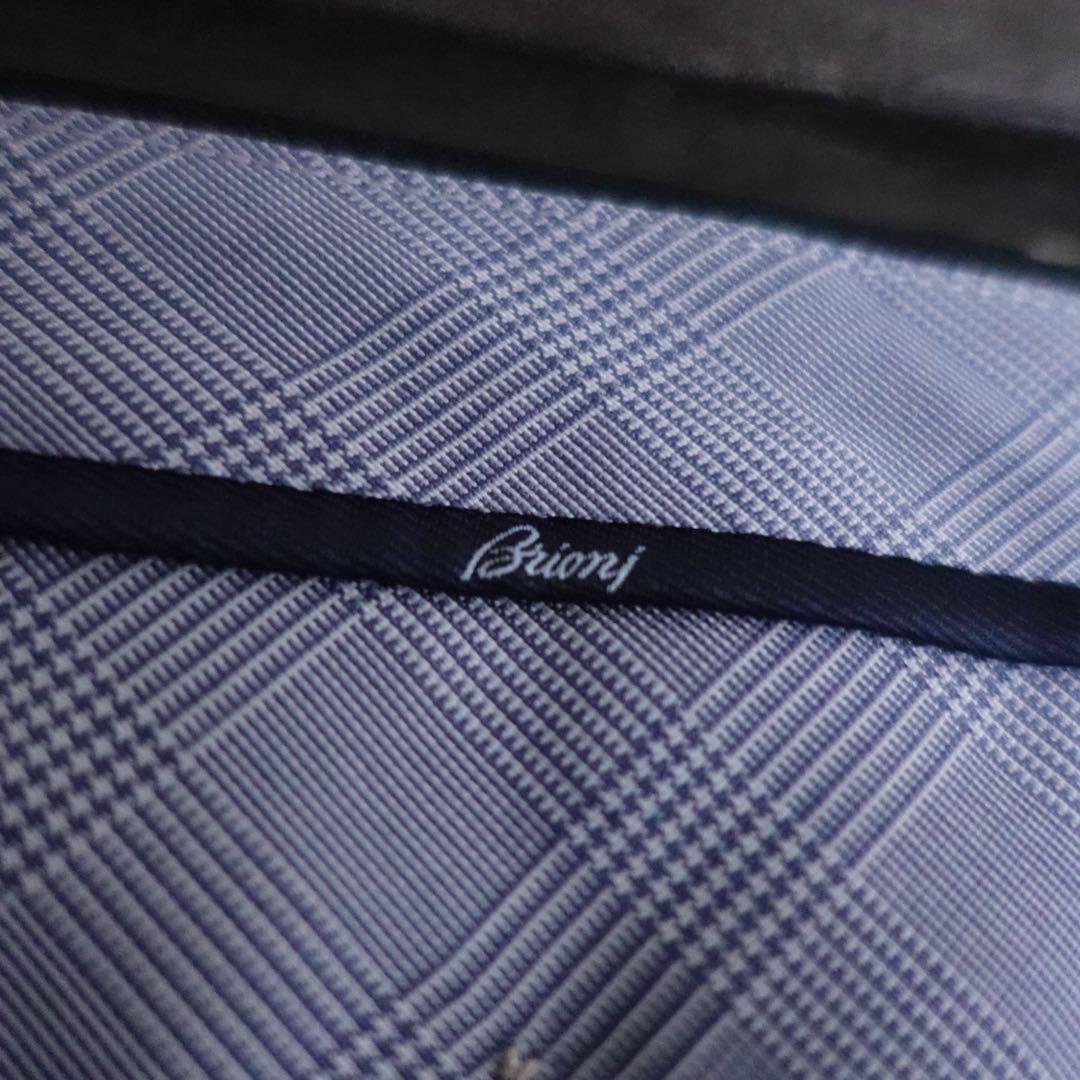 【イタリア製】Brioni コットンギャバジン　ブラック　トラウザーズ