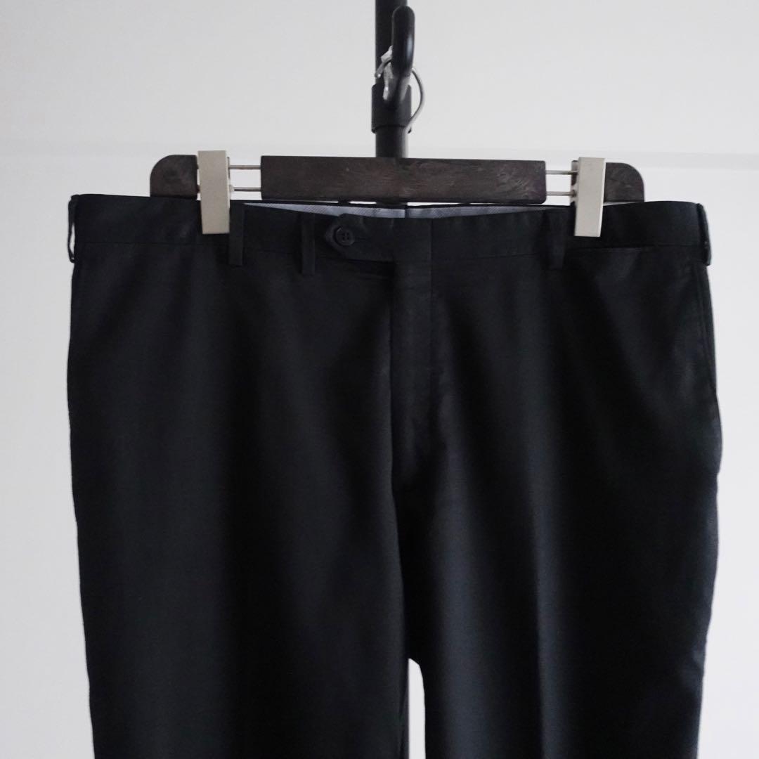【イタリア製】Brioni コットンギャバジン　ブラック　トラウザーズ