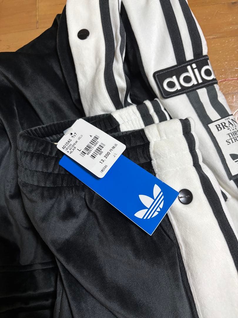 adidas ADIBREAK velour TT 新品タグ付き black L
