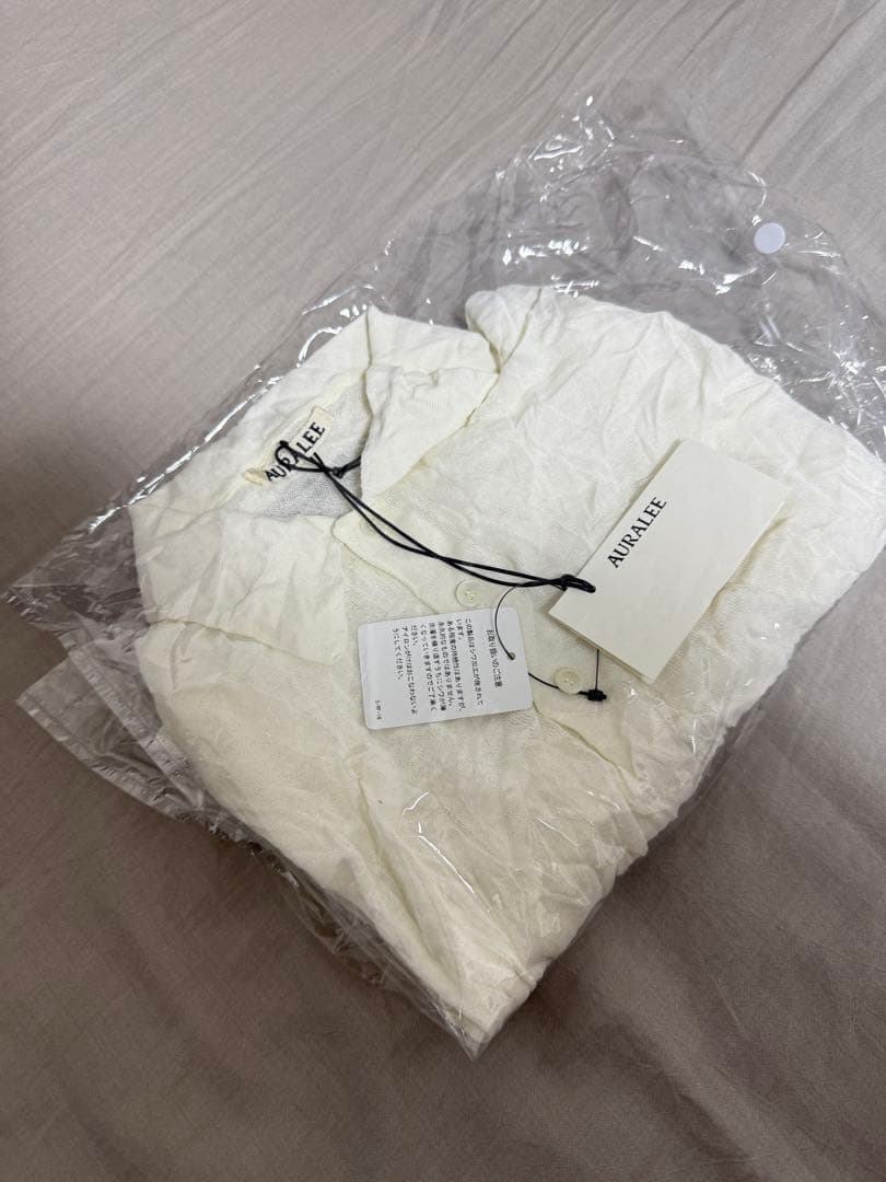 Auralee ホワイト ポロシャツ 五分袖 新品