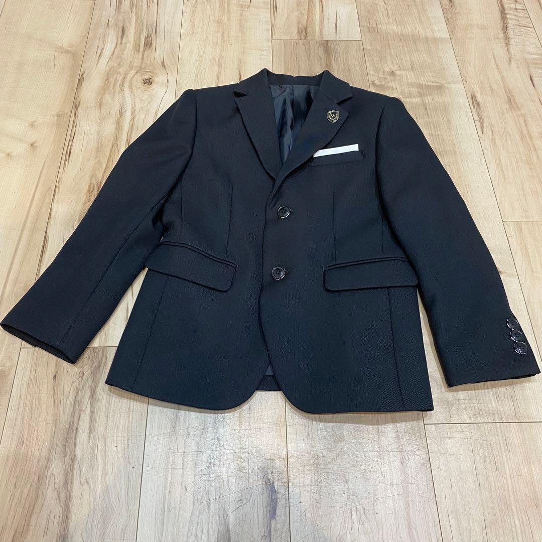 フォーマルスーツ 6点セット 子供用 ブラック キッズ 入学式 卒園式 120