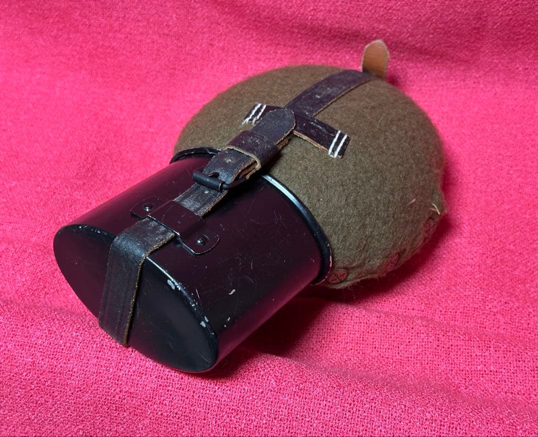 【専用】WWⅡドイツ軍／M31型アルミカップ付水筒＆兵下士官用ストレートスコップ