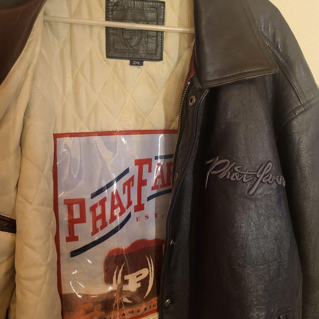 phat farm　ファットファーム　レザースタジャン　2XL ジャケット