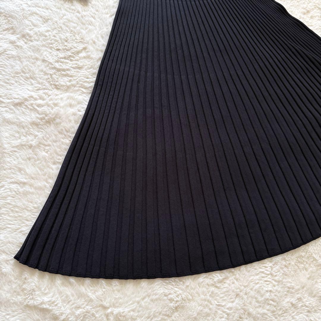 極美品✨ Max Mara 最高級白タグ ロングワンピース 黒　伸縮性