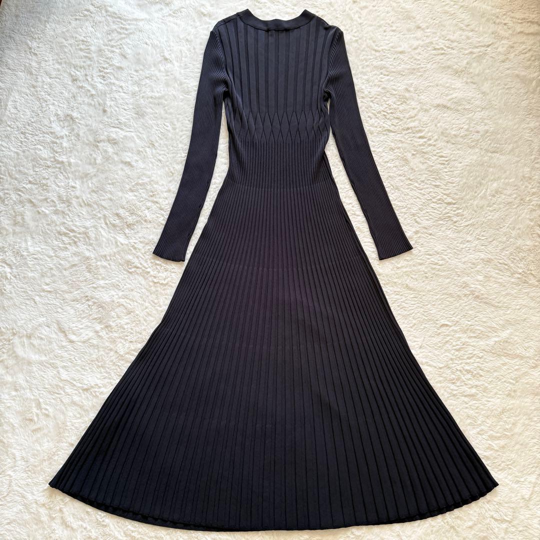 極美品✨ Max Mara 最高級白タグ ロングワンピース 黒　伸縮性