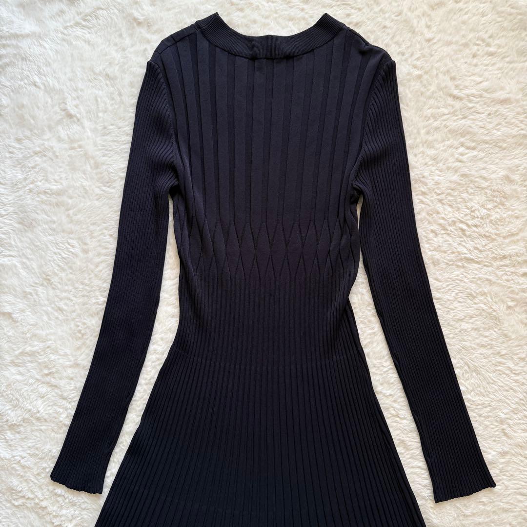 極美品✨ Max Mara 最高級白タグ ロングワンピース 黒　伸縮性