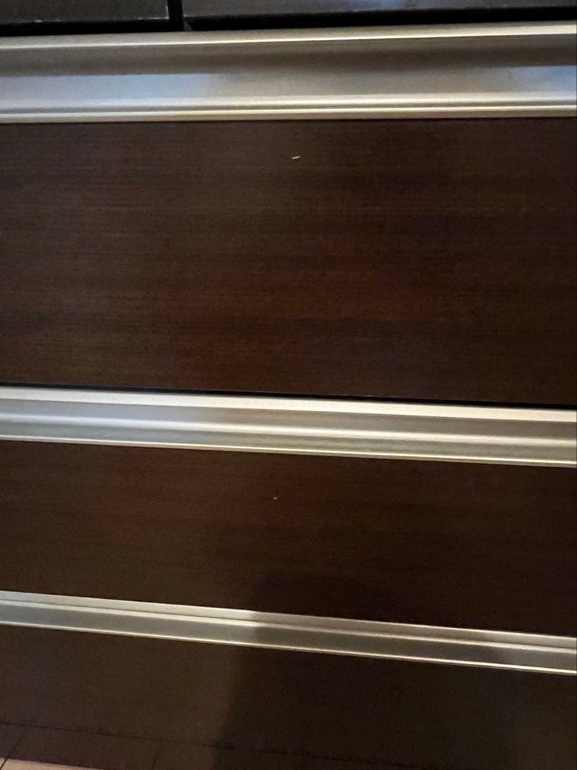 ニトリ　ダークブラウン 木製 チェスト 4段