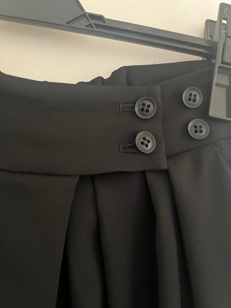 【未使用タグ付き】MACHATT タックワイドパンツ　ブラック36 Sサイズ