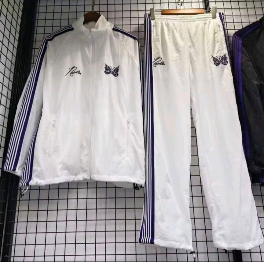 Needles セットアップ ホワイト×パープル L/M 美品