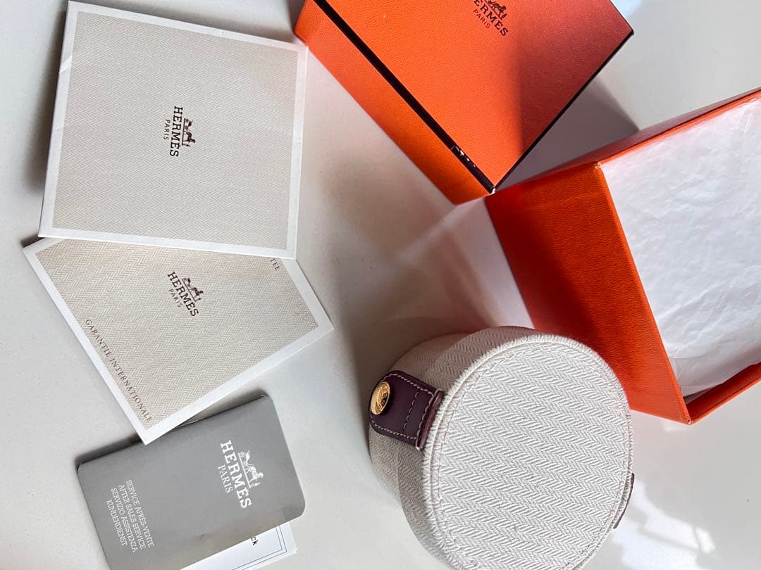 美品　HERMES TAI 710 タンデム　ブラックレザー時計