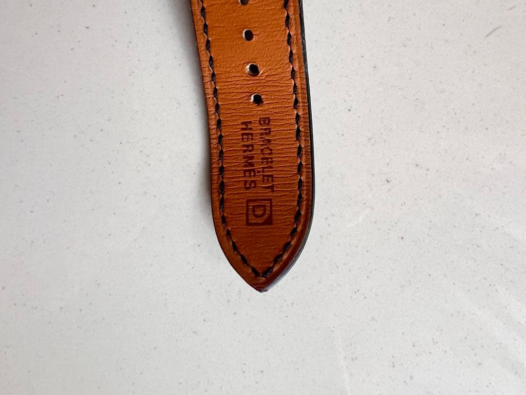 美品　HERMES TAI 710 タンデム　ブラックレザー時計