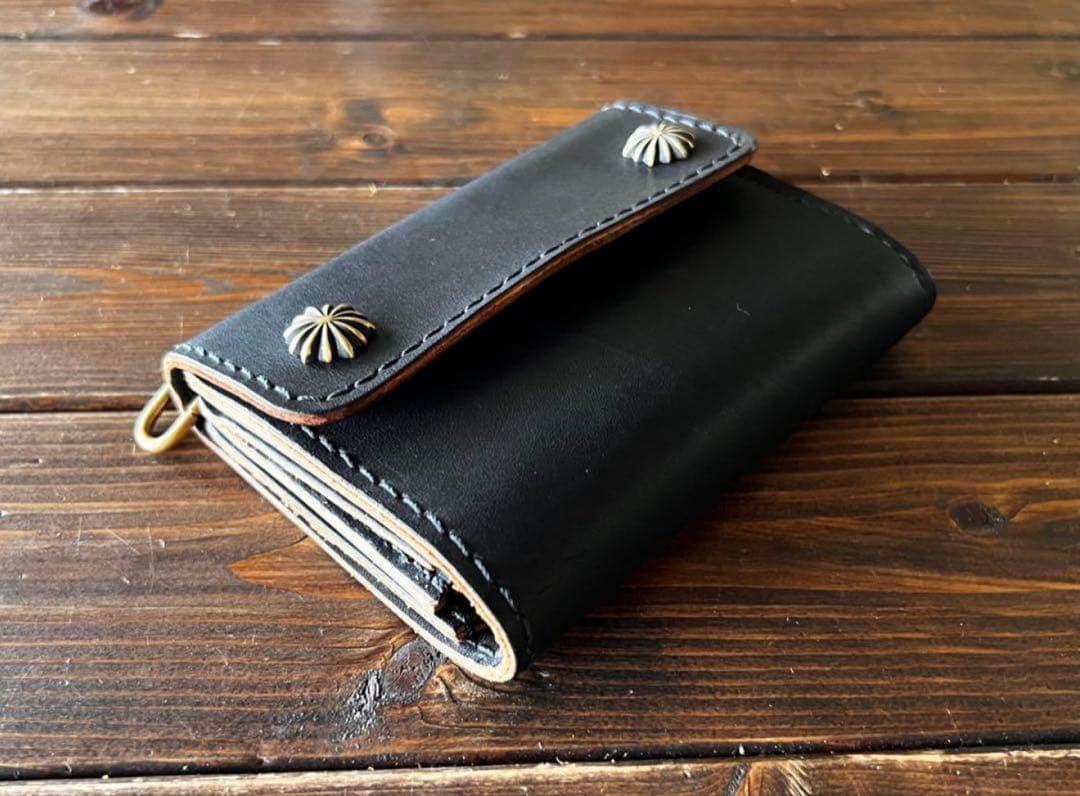 【トラッカーウォレット 3つ折り/ヌメ革】