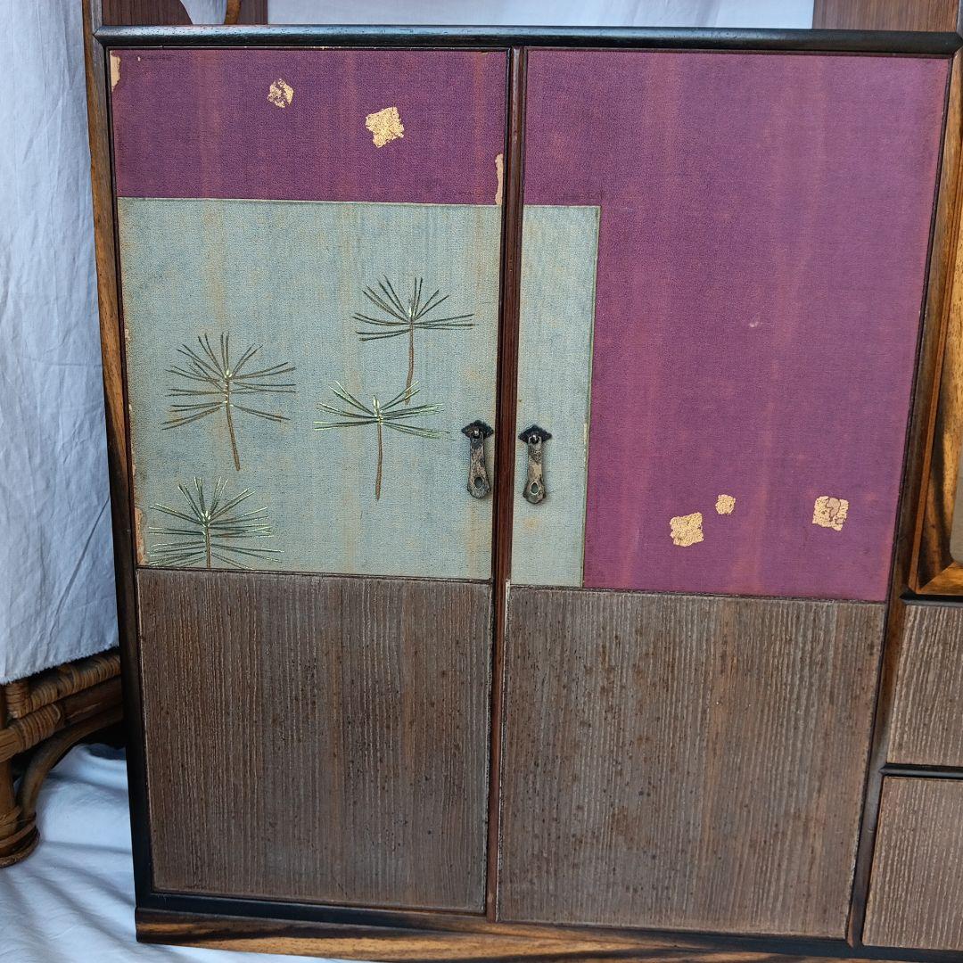 和風木製収納キャビネット 中型