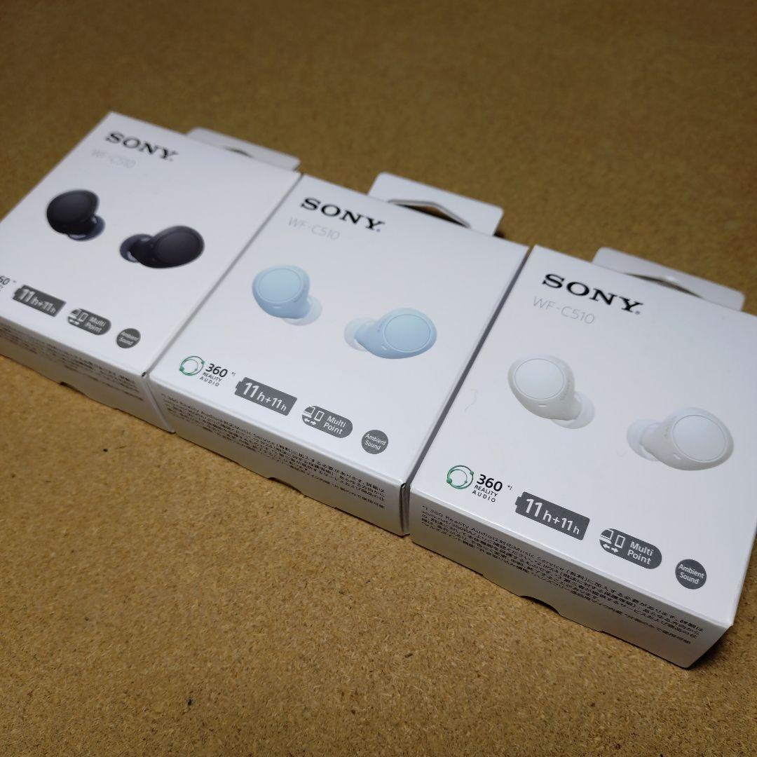 SONY ノイキャン非搭載 ワイヤレスイヤホン WFーC510 ×３色セット
