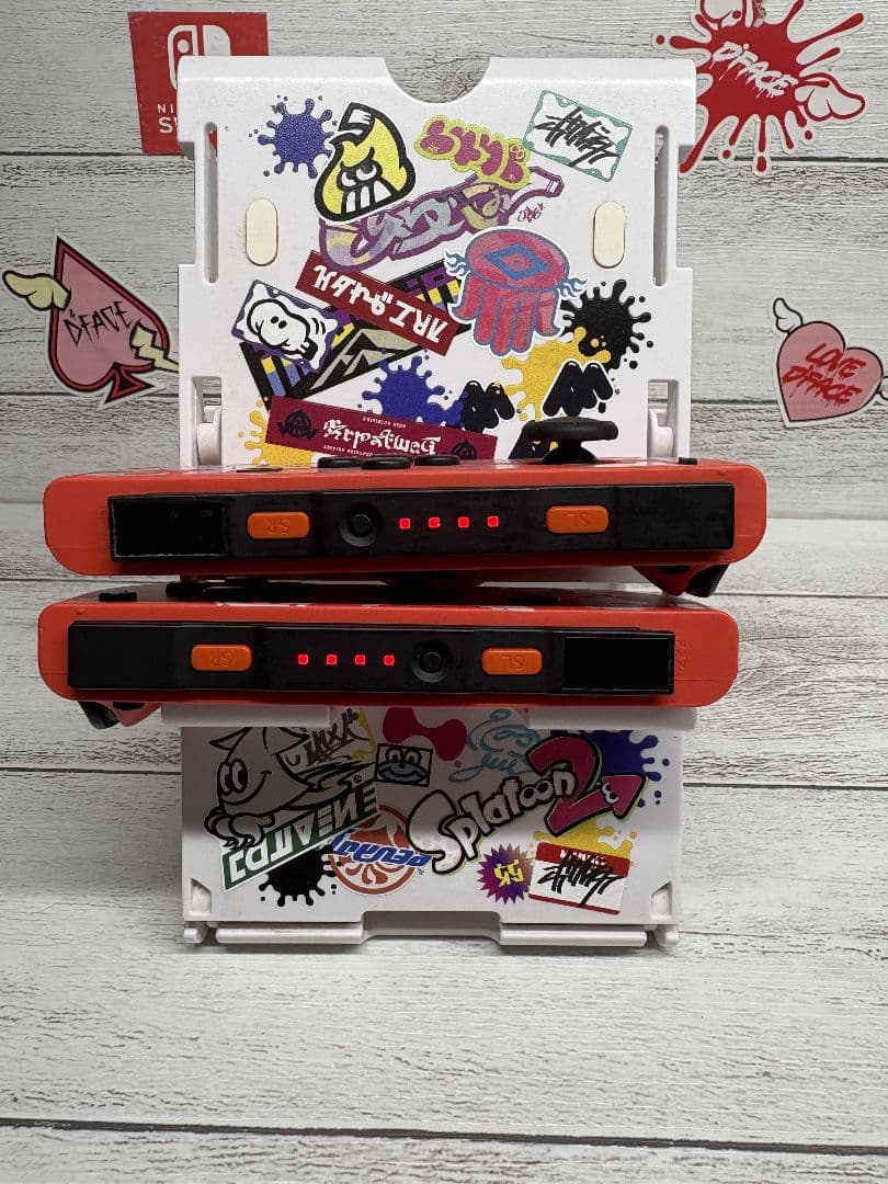 35任天堂純正品【ledカスタム& マリオ】Nintendo ジョイコン 美品