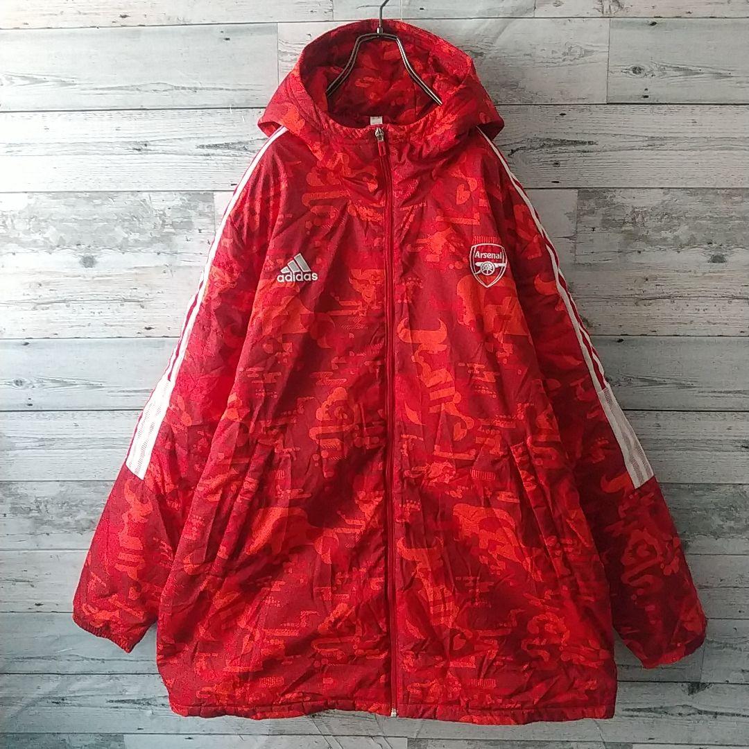 幻サイズ☆アディダス アーセナルFC 刺繍 中綿 ナイロンジャケット 6XO