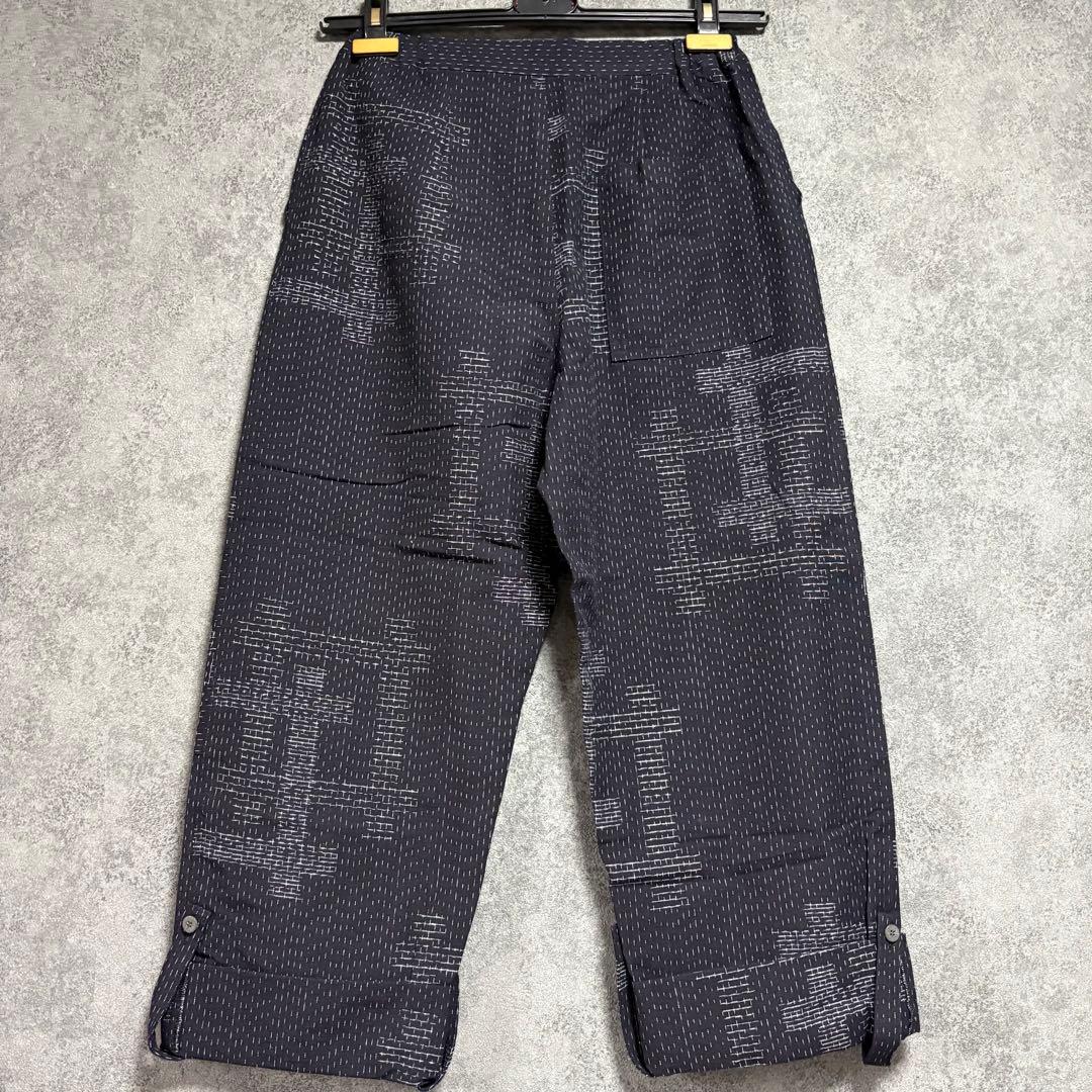 新品　儀右衛門　ギエモン　久留米絣・丈調整可能なパンツ「M〜Lサイズ」