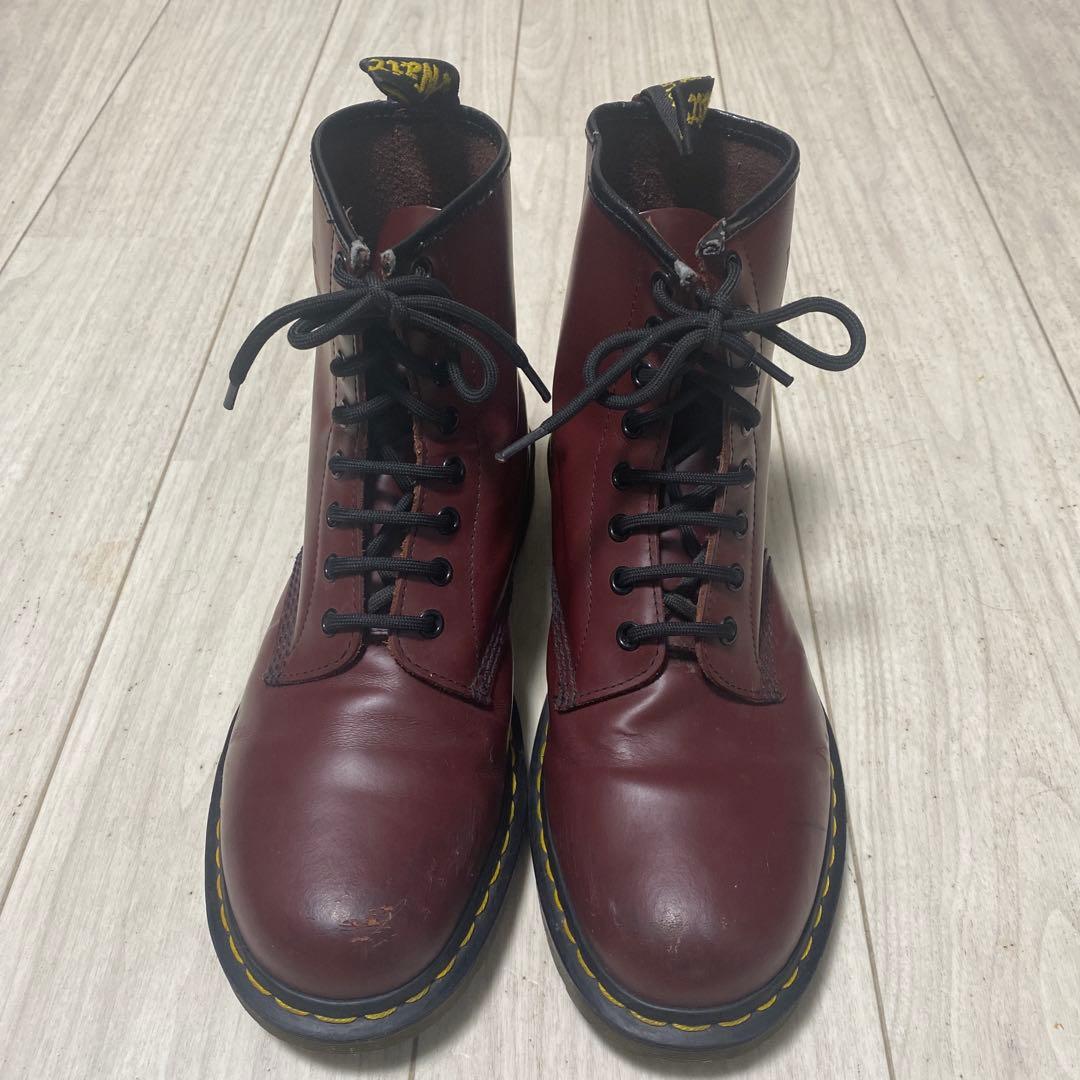 【送料無料】ドクターマーチン8ホールチェリーレッド UK9
