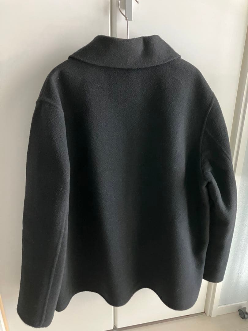 無印　ウール混　ダブルフェイスショートコート