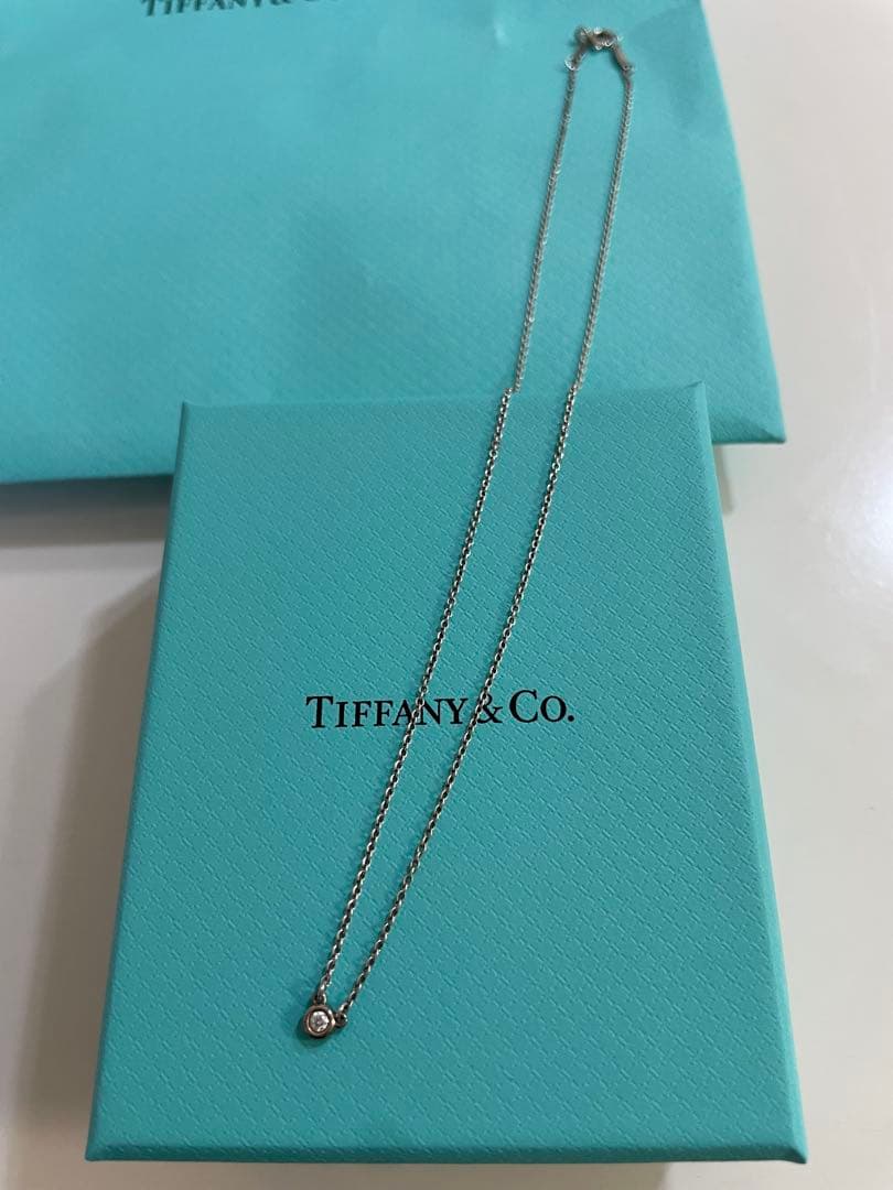 Tiffany& Co.バイザヤードシングルダイヤモンドネックレス　一粒ダイヤ