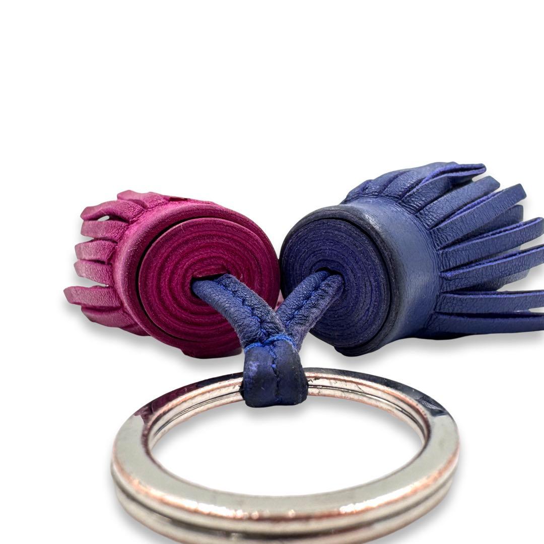 良品✨　エルメス　チャーム　正規品　カルメン　ウノドス　フリンジ　バッグチャーム