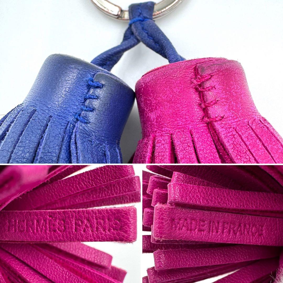 良品✨　エルメス　チャーム　正規品　カルメン　ウノドス　フリンジ　バッグチャーム