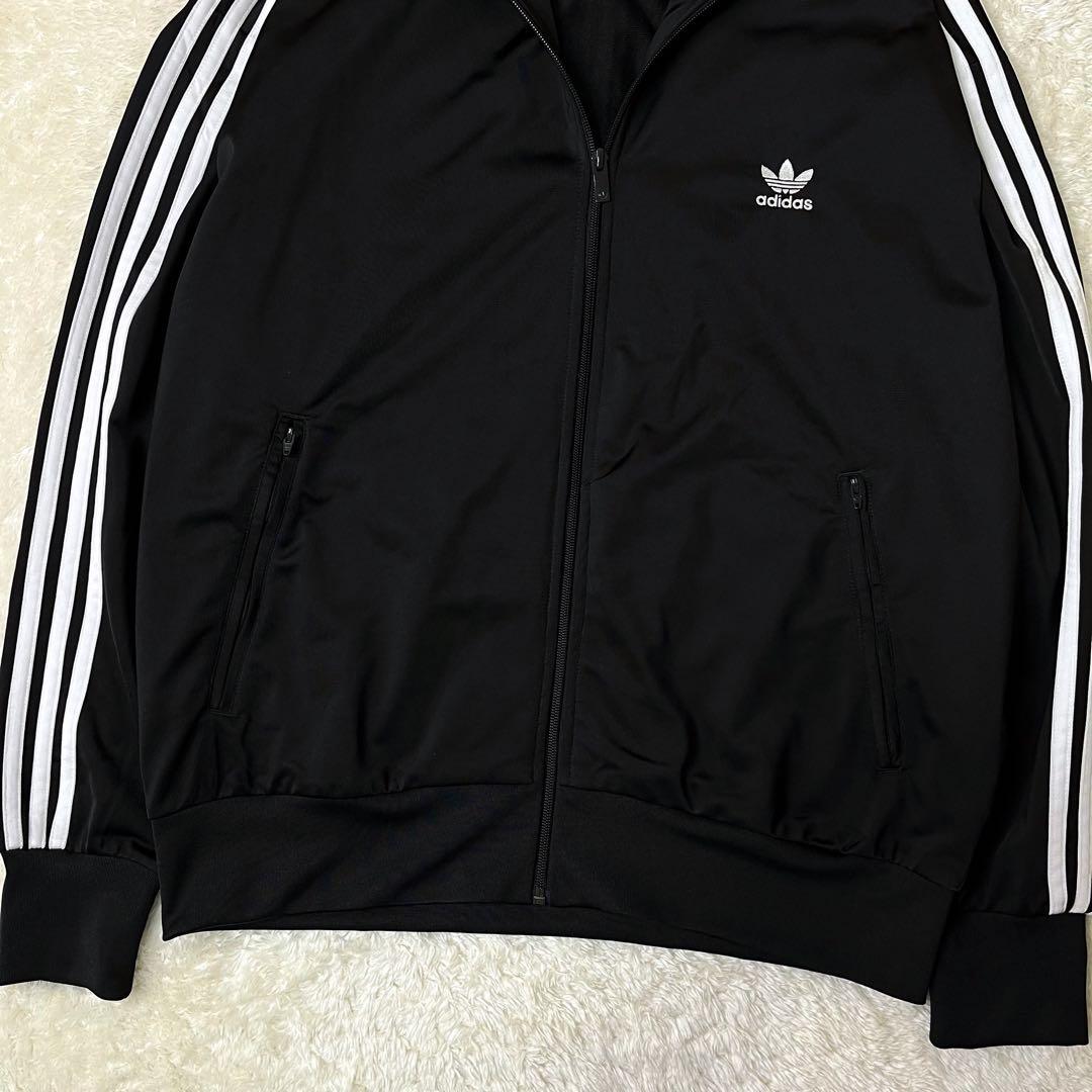 美品adidasアディダスファイヤーバードトラックジャケットブラック3XL