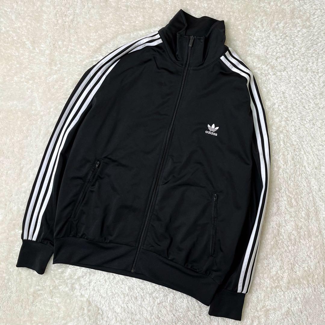 美品adidasアディダスファイヤーバードトラックジャケットブラック3XL
