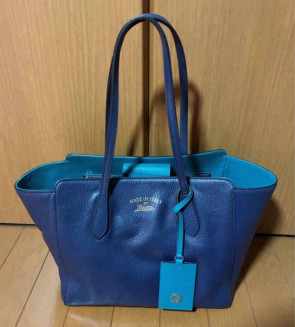 Gucci グッチ　スウィングラージトート　ネイビー